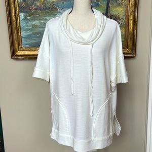 Cowl-neck short sleeve top. NWOT